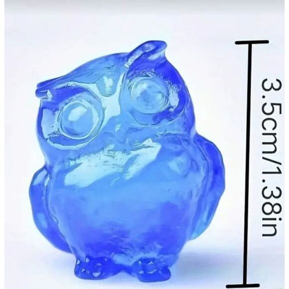 New! Natural Carved Owl in Opal Balance Stone - Picture 3 of 3